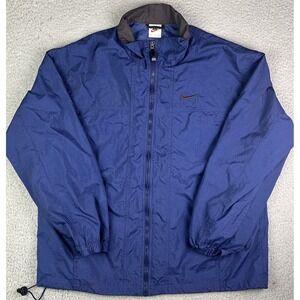 Vintage 90s Nike Blue Full Zip Windbreaker Jacket Mens Large